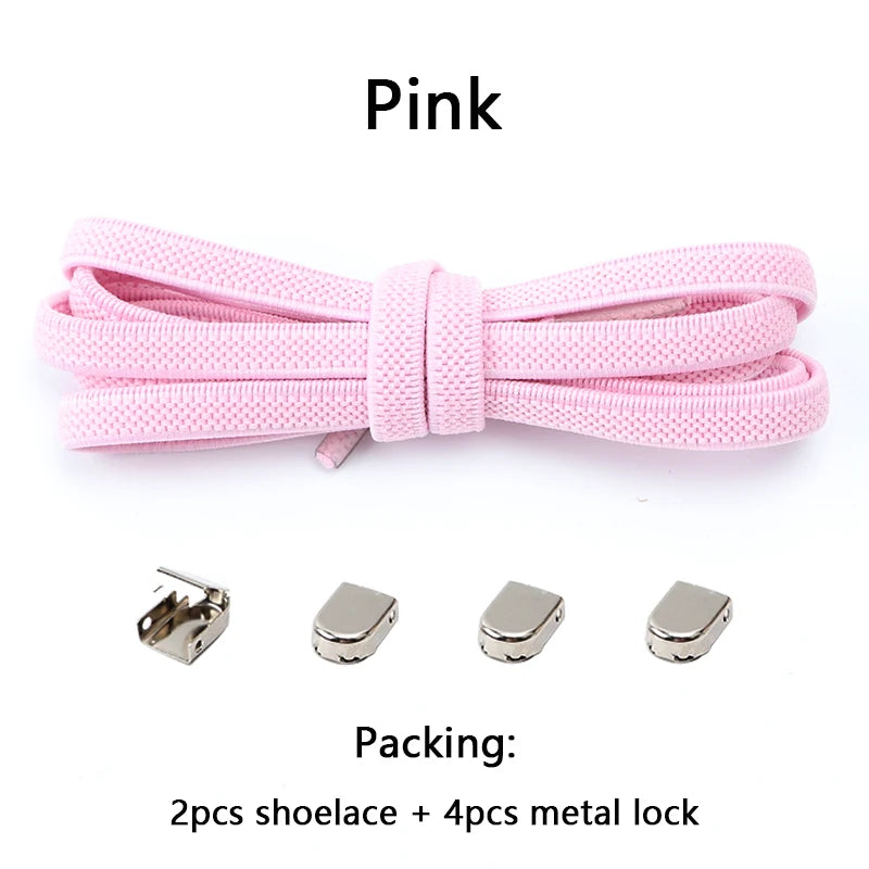 No Tie Elastic Shoe Laces One Size Fits All Adult and Kids Shoes Shoelaces for Sneakers Shoelace Tieless Flat Expand Shoestrings
